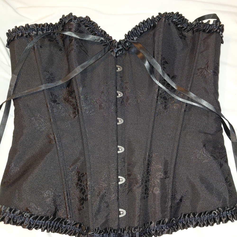 Black Corset With Button Front - image 1